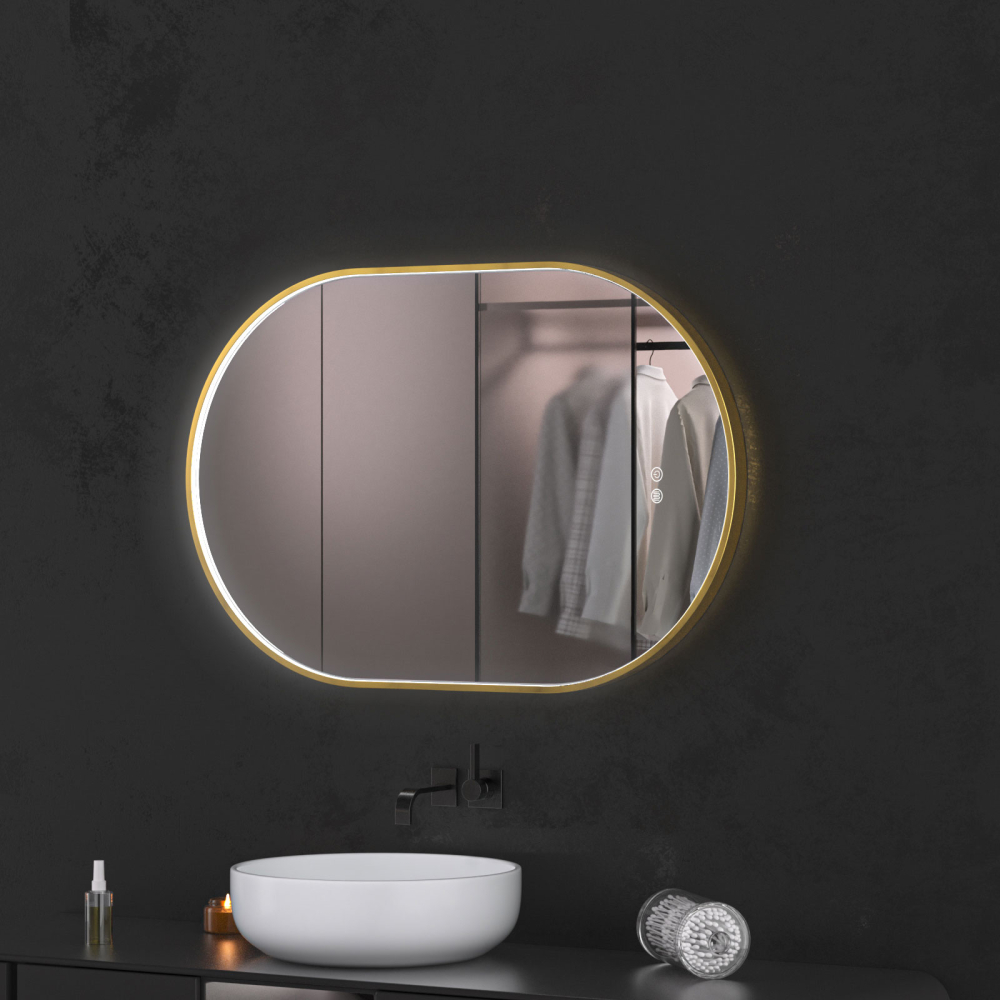 Oglinda baie led ovala 60X90, reversibila - imagine 5