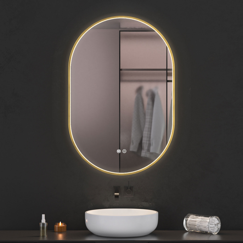 Oglinda baie led ovala 60X90, reversibila - imagine 6