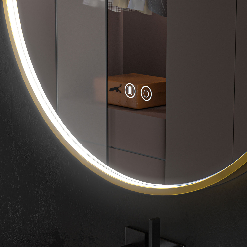 Oglinda baie led ovala 60X90, reversibila - imagine 8