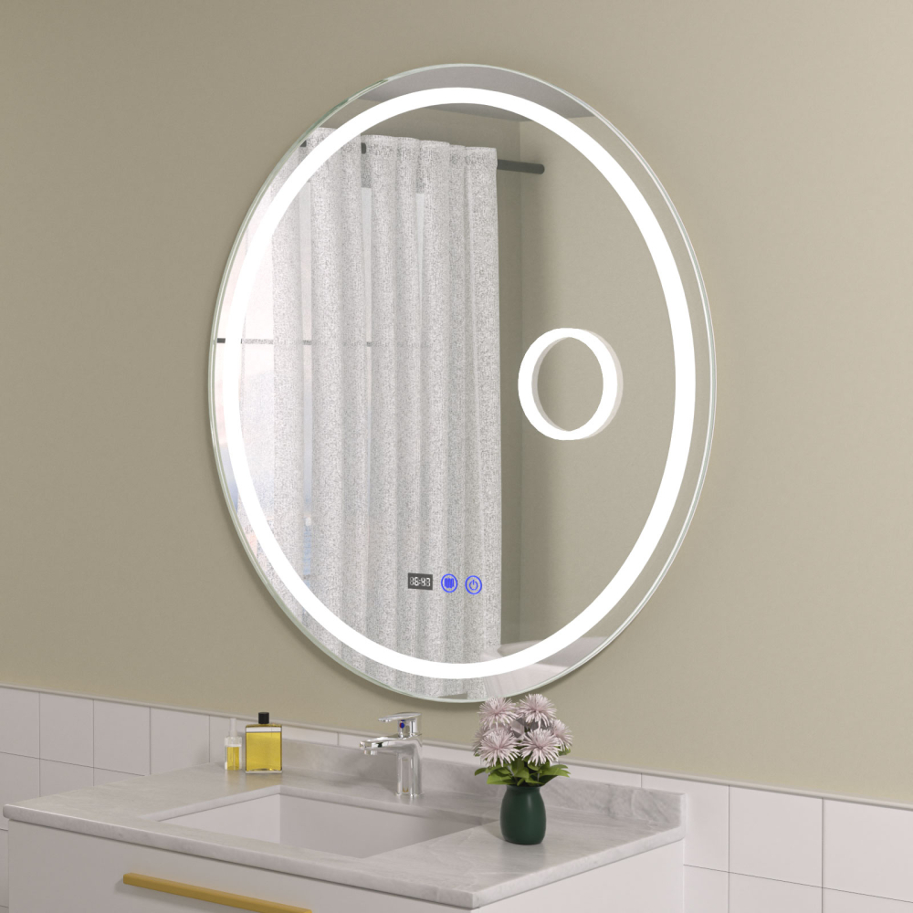 Oglinda baie rotunda cu led 90x90 - imagine 2
