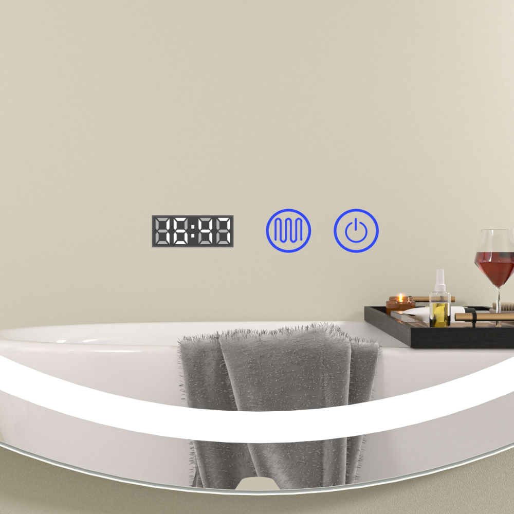 Oglinda baie rotunda cu led 90x90 - imagine 4