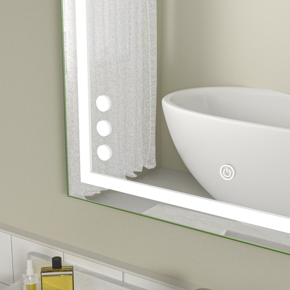 Oglinda baie led 60x80. Control touch - imagine 3