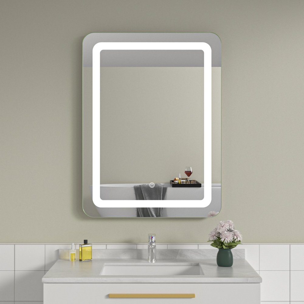 Oglinda baie cu led 60x80. Control touch - imagine 1