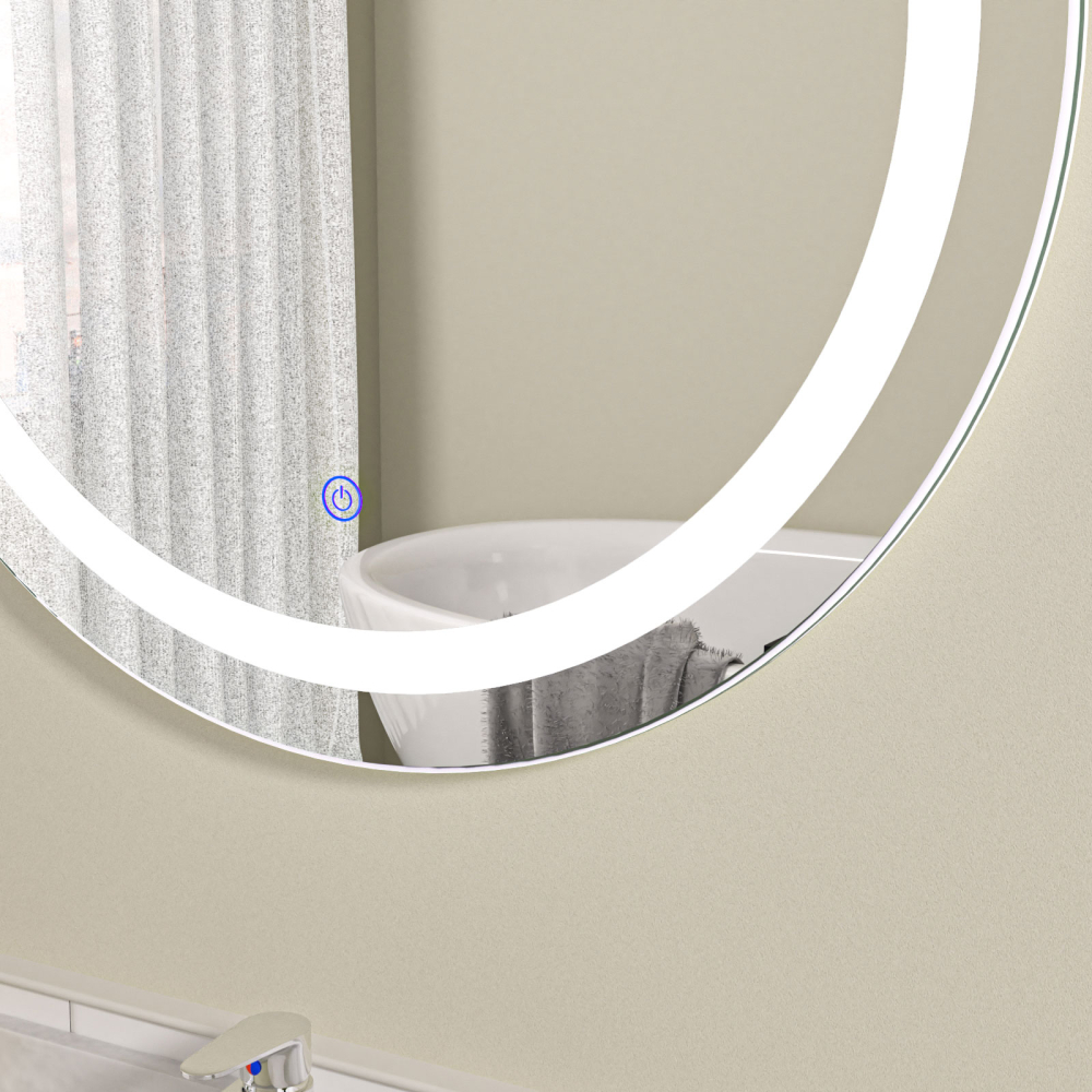 Oglinda baie led rotunda 70x70 - imagine 4