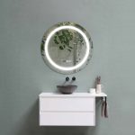Oglinda baie 70x70 rotunda led si dezaburire