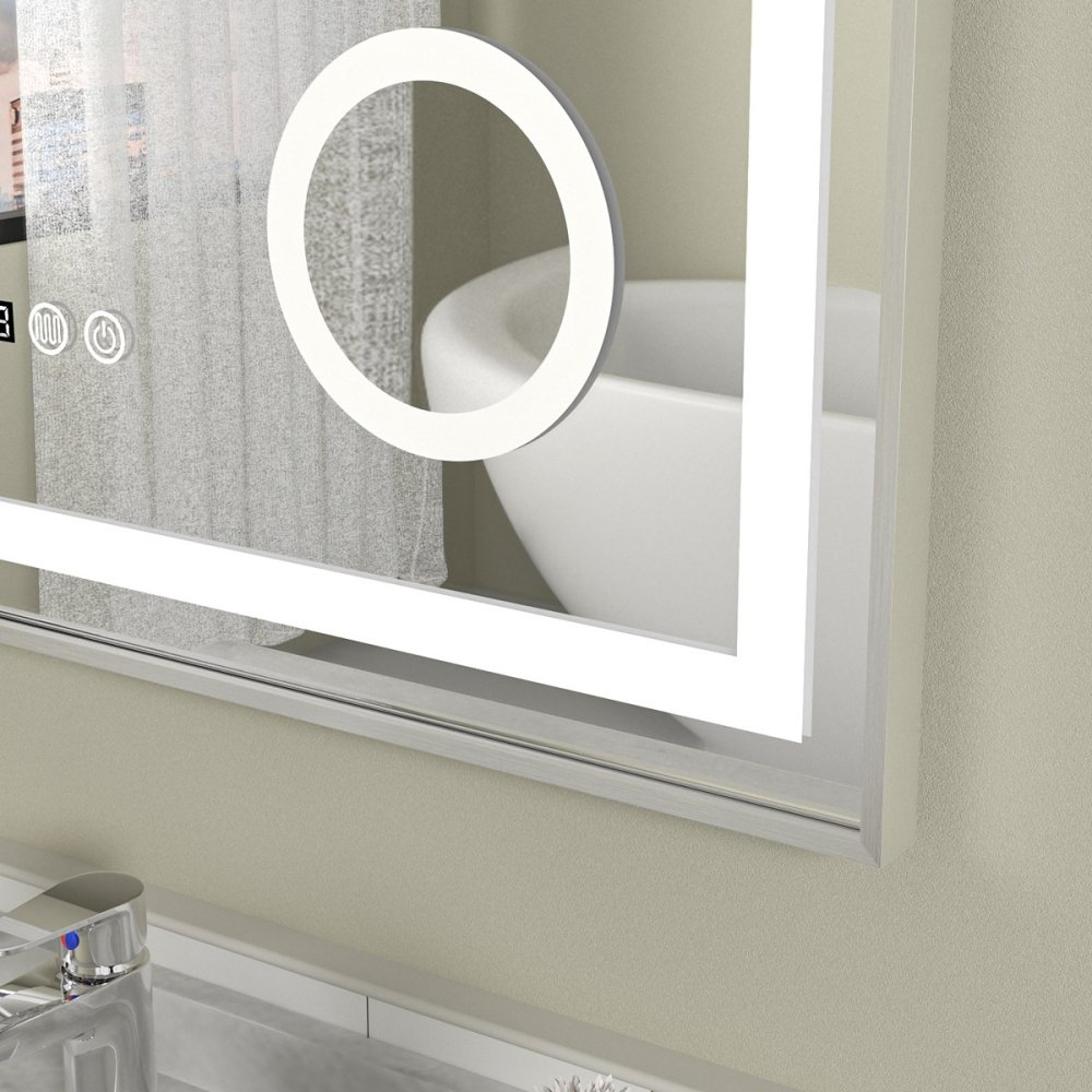 Oglinda baie 60x80 led cu lupa. Functie dezaburire - imagine 3