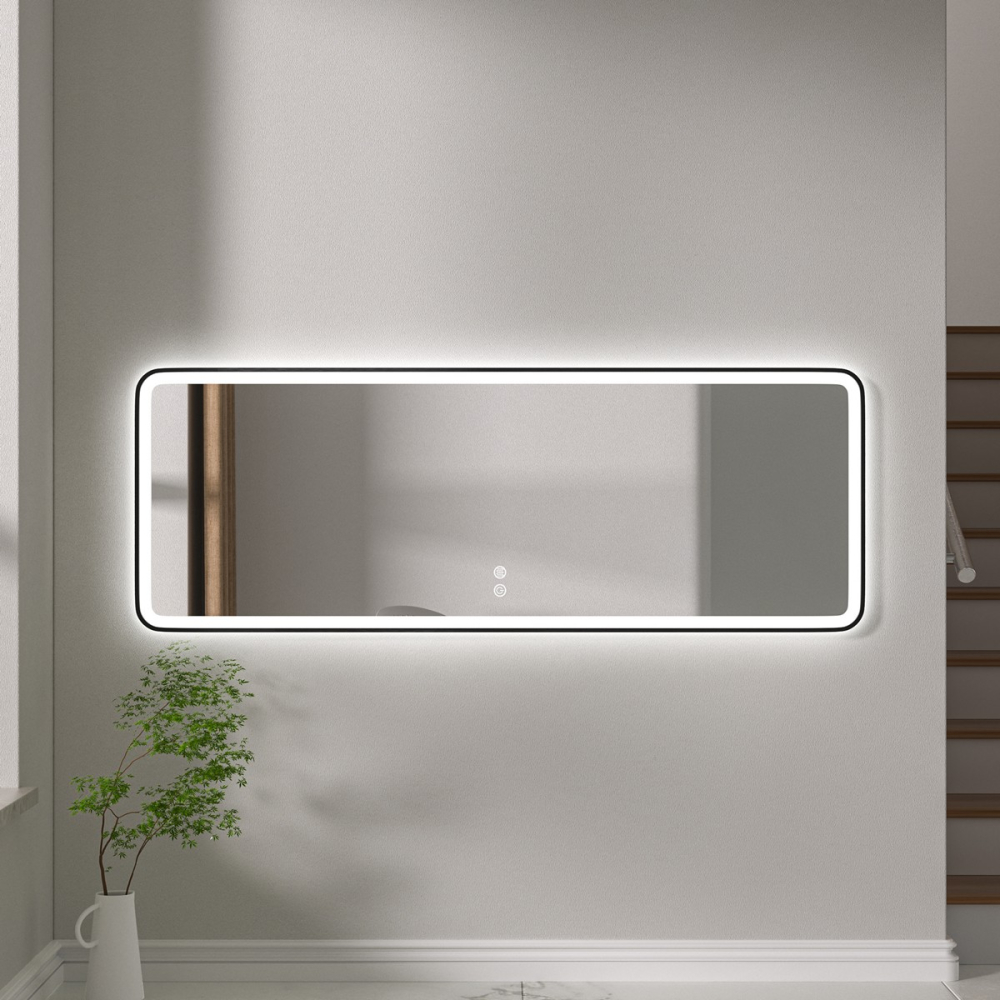 Oglinda de baie led si dezaburire reversibila 50x138 - imagine 3