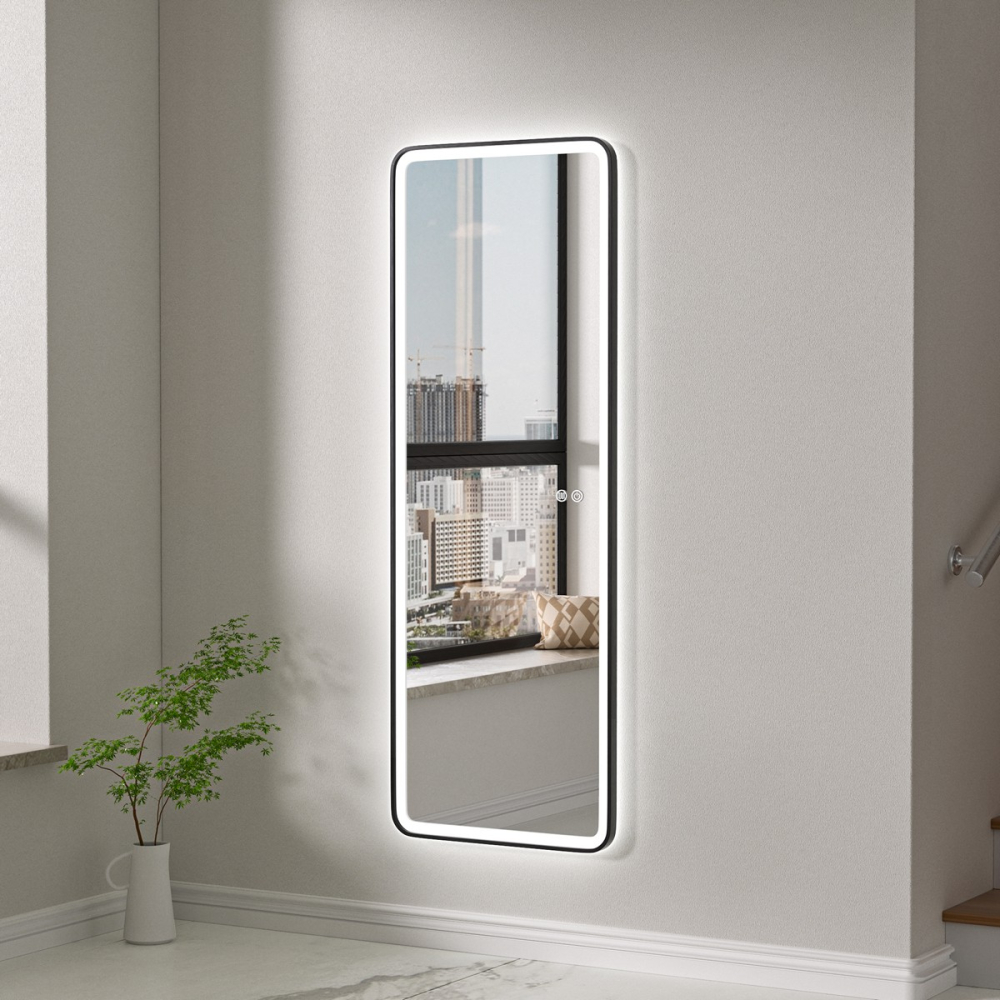 Oglinda de baie led si dezaburire reversibila 50x138 - imagine 6