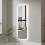 Oglinda de baie led si dezaburire reversibila 50x150 - imagine 5