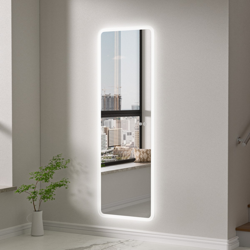 Oglinda de baie led si dezaburire reversibila 50x150 - imagine 5