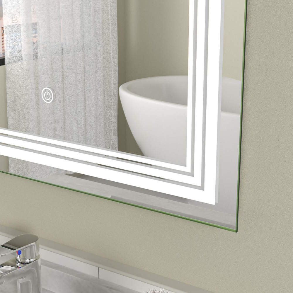 Oglinda baie 60x80 cu iluminare led. Control touch - imagine 3