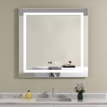 Oglinda baie led patrata 70x70 cu dezaburire
