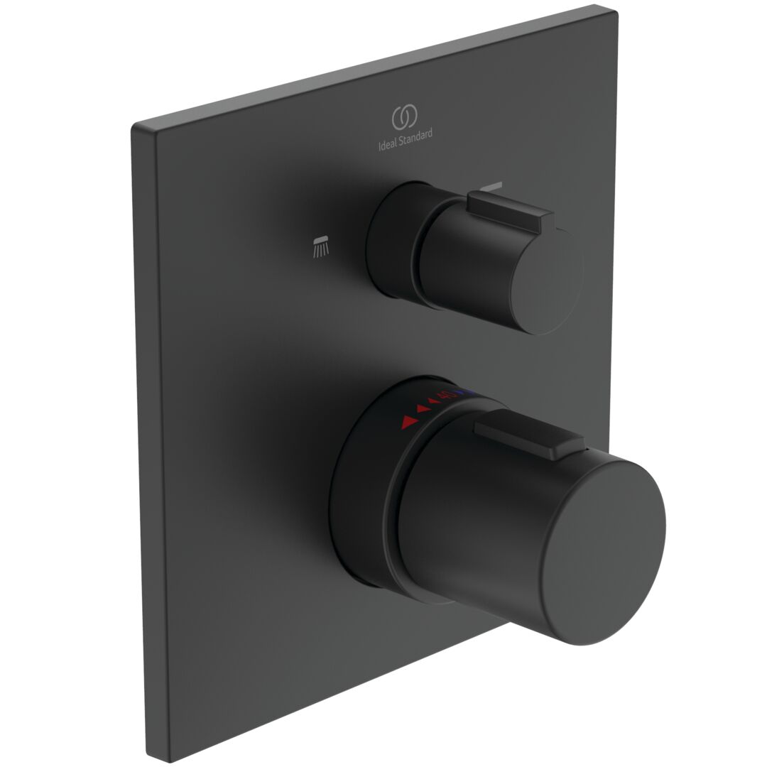 ORNAMENT BATERIE CADA/DUS CERATHERM C100 TERMOSTATICA SILK BLACK(PENTRU A100NU) - imagine 1