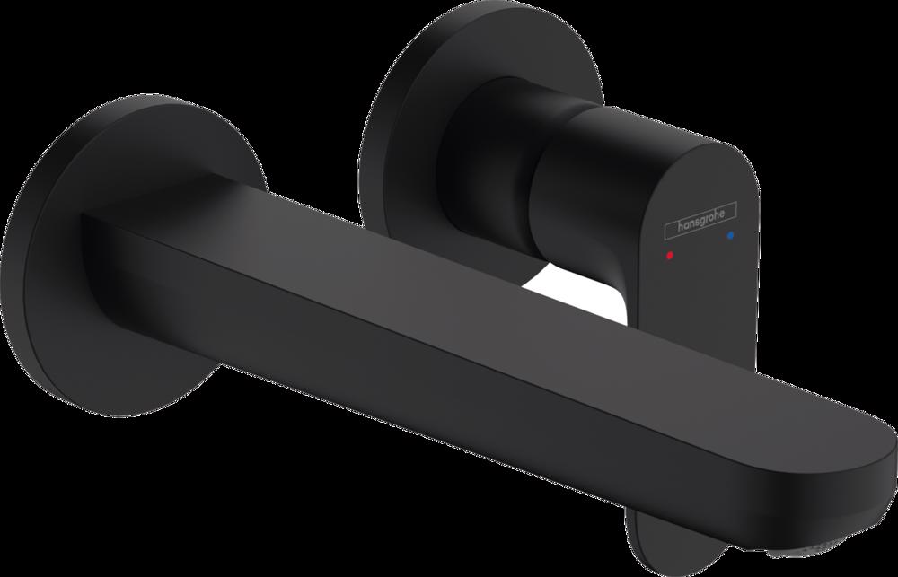 ORNAMENT BATERIE INCASTRATA LAVOAR REBRIS S PIPA 200 MM, NEGRU MAT - imagine 1