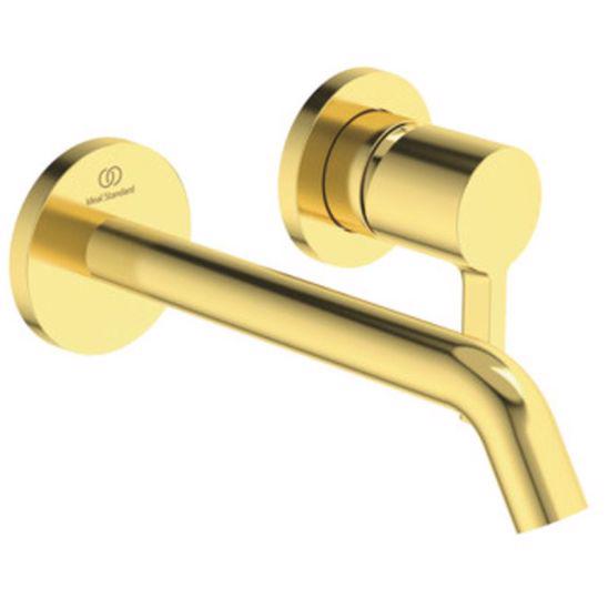 ORNAMENT BATERIE LAVOAR JOY, 2 GAURI, MONTAJ PE PERETE (SE MONTEAZA CU A1313NU) BRUSHED GOLD - imagine 1