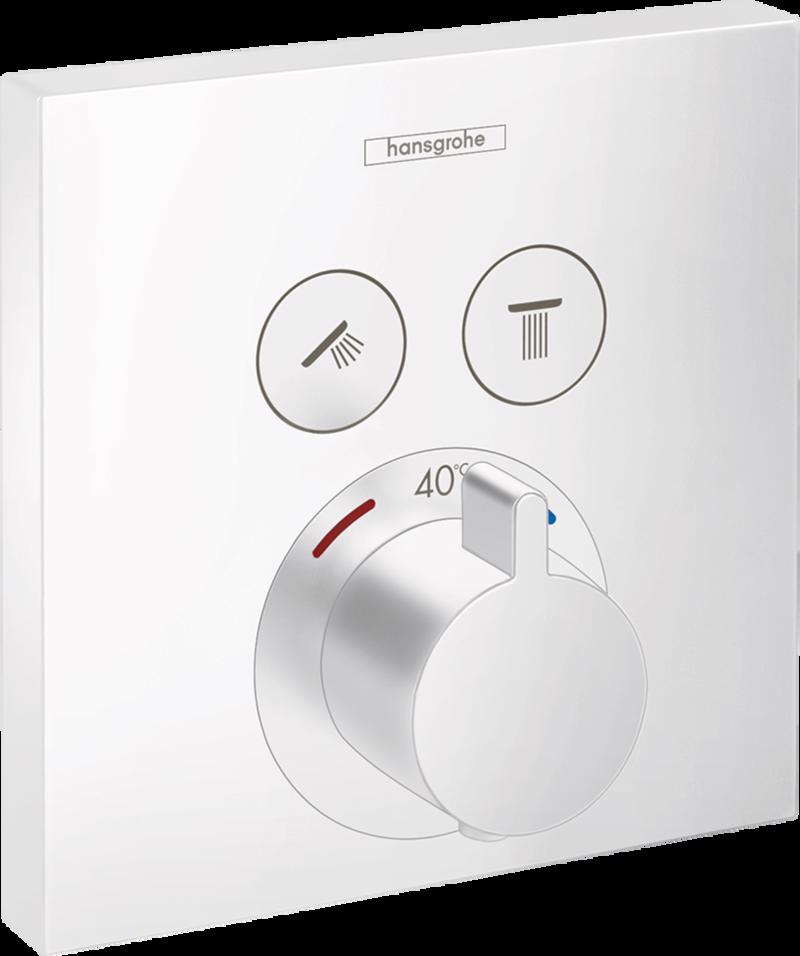 ORNAMENT DUS TERMOSTATIC SHOWER SELECT 2 IESIRI (PENTRU IBOX UNIV.), MATT WHITE - imagine 1