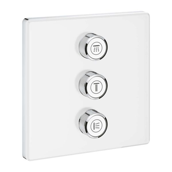 ORNAMENT PATRAT SMART CONTROL PENTRU REGLARE VOLUM CROM-ALB 158/14