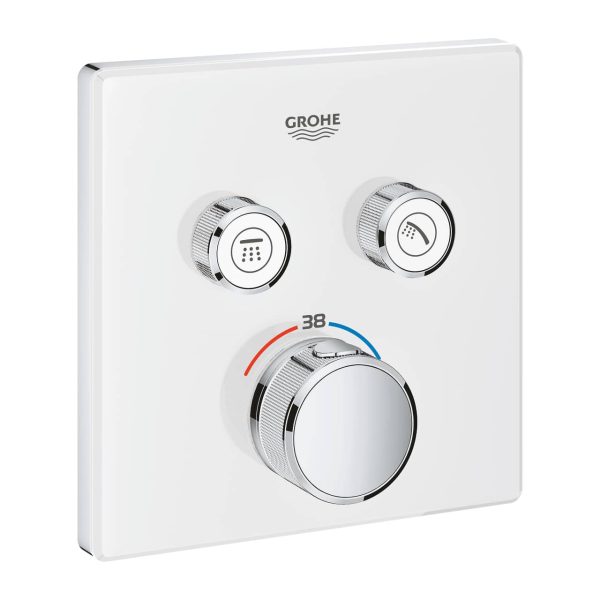 ORNAMENT PATRAT SMART CONTROL TERMOSTATAT 2 VALVE CROM-ALB