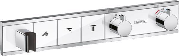 ORNAMENT RAINSELECT CU TERMOSTAT, 3 FUNCTII SI PORTER, ALB-CROM - imagine 1