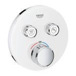 ORNAMENT ROTUND SMART CONTROL TERMOSTATAT 2 VALVE CROM-ALB