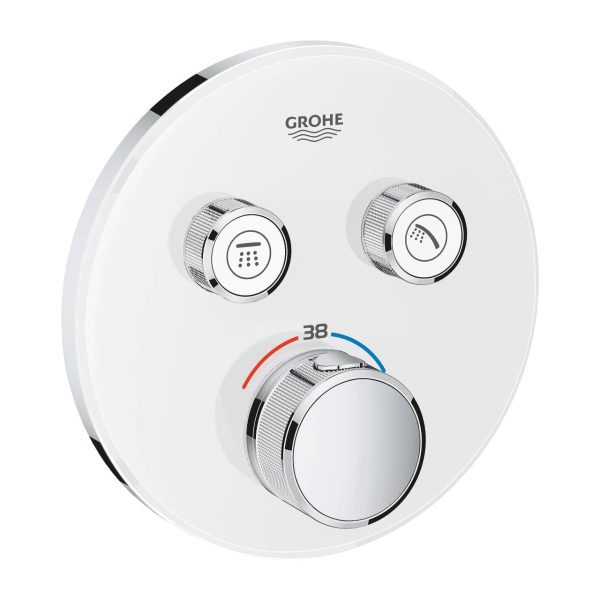 ORNAMENT ROTUND SMART CONTROL TERMOSTATAT 2 VALVE CROM-ALB