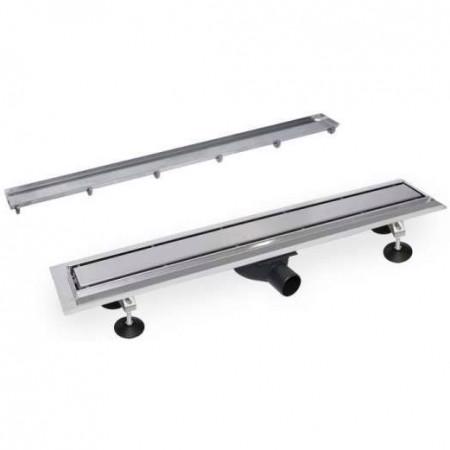 PACHET LINUS PLATE 2 IN 1, 600 MM,  GRILA PLATE/INOX MAT  SIFON DN 50 - imagine 1