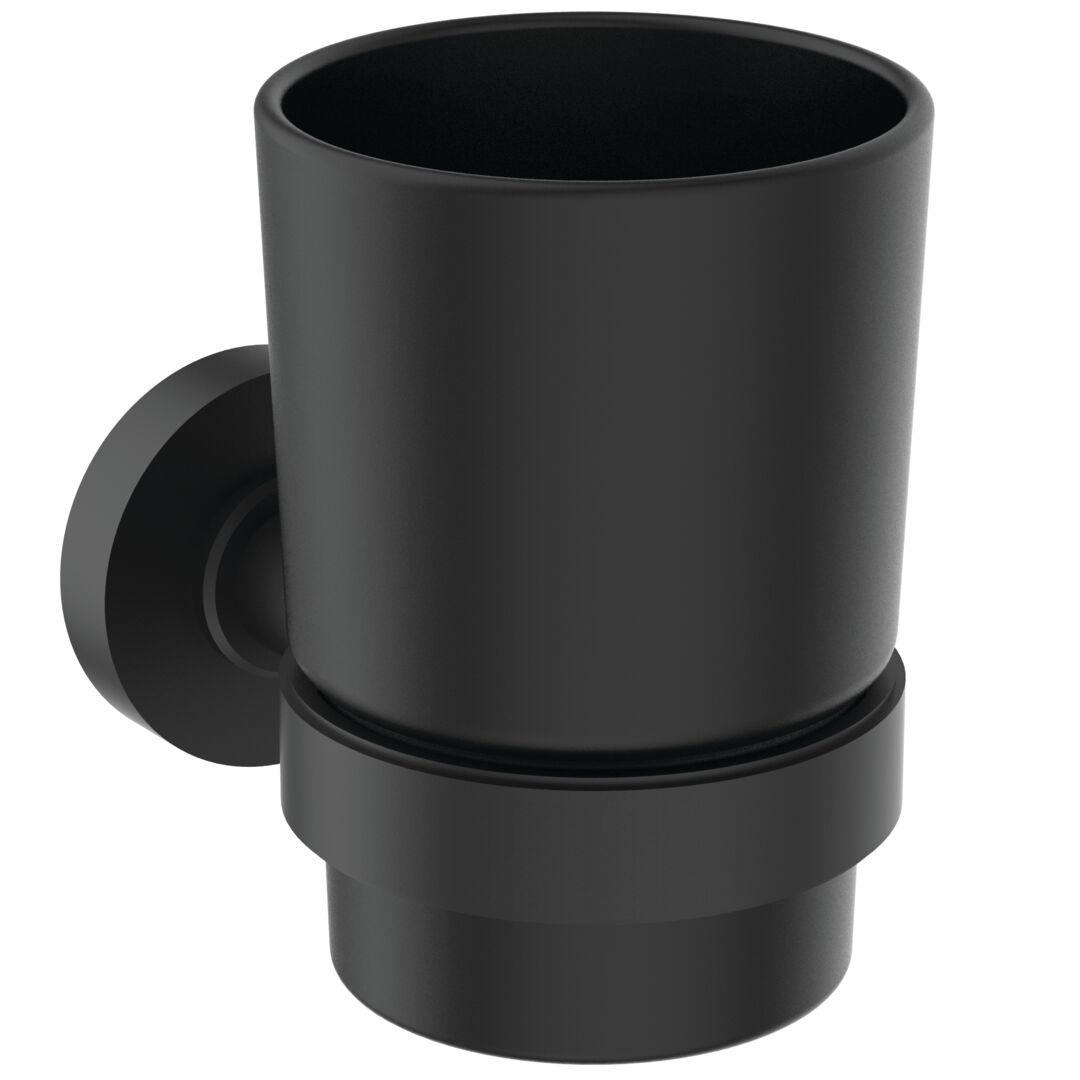 PAHAR CU SUPORT IOM SILK BLACK ,STICLA MATA NEAGRA - imagine 1