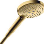 PARA DUS AXOR 120, 3 JET, POLISHED GOLD OPTIC