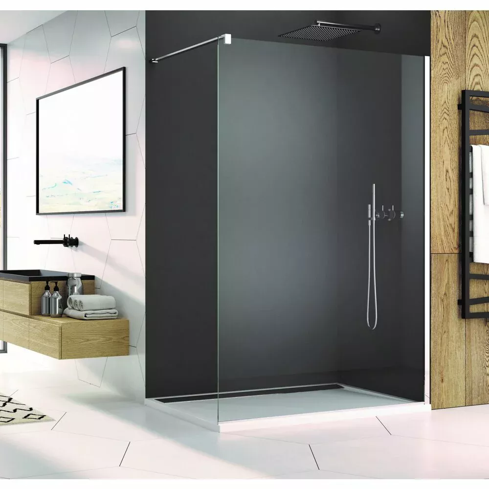 PARAVAN DUS EASY 1400X2000, PROFIL CROM, GROSIME GEAM 8MM, TRATAT ANTICALCAR - imagine 1