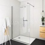 PARAVAN DUS ECWALK 900/2075, PROFIL CROM, STICLA TRANSPARENTA 6 MM