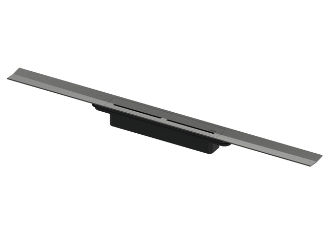 RIGOLA DE DUS TECE DRAINPROFILE CU LUNGIME ADJUSTABILA INTRE 50-100 CM, NEGRU-CROM PERIAT - imagine 1