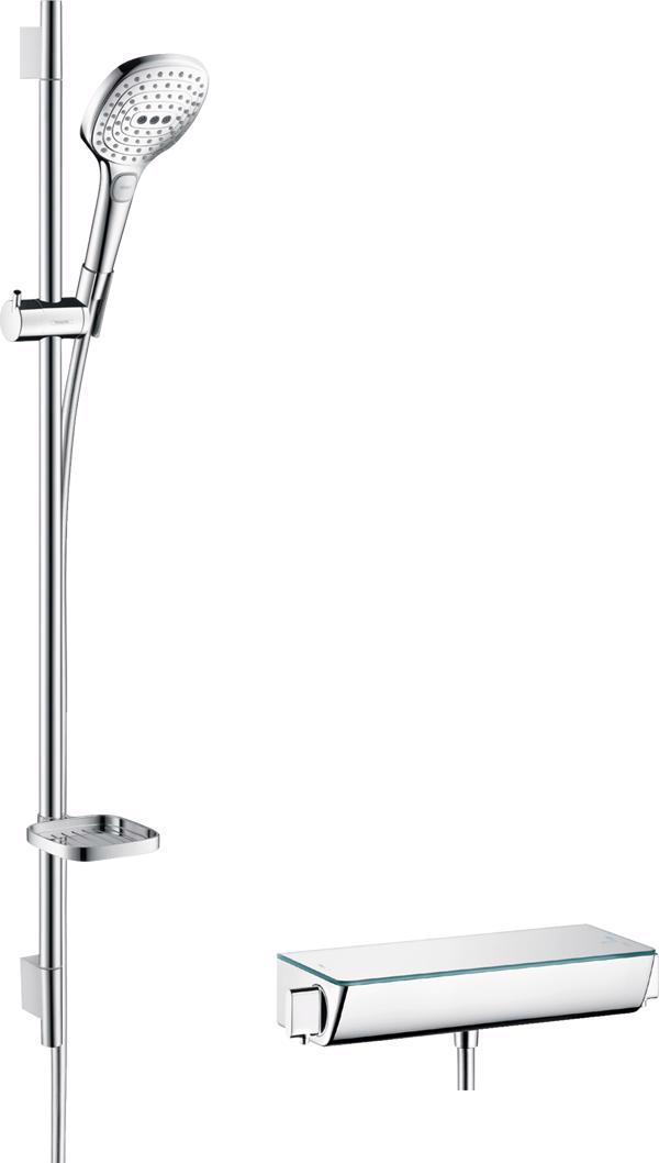 SET BATERIE DUS ECOSTAT SELECT COMBI CU RAINDANCE SELECT E 120/BARA 0.90 M CROM - imagine 1
