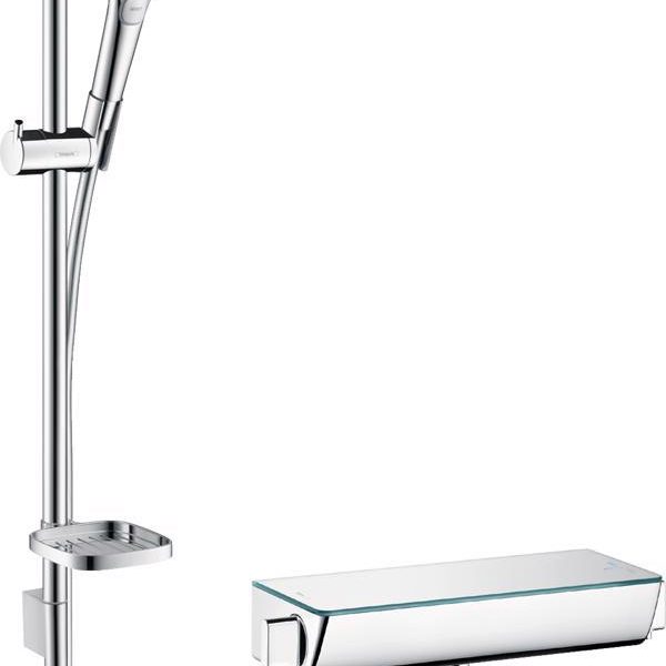 SET BATERIE DUS ECOSTAT SELECT TERMOSTATATA CU RAINDANCE SELECT 120 3 JET / BARA 0.65 M