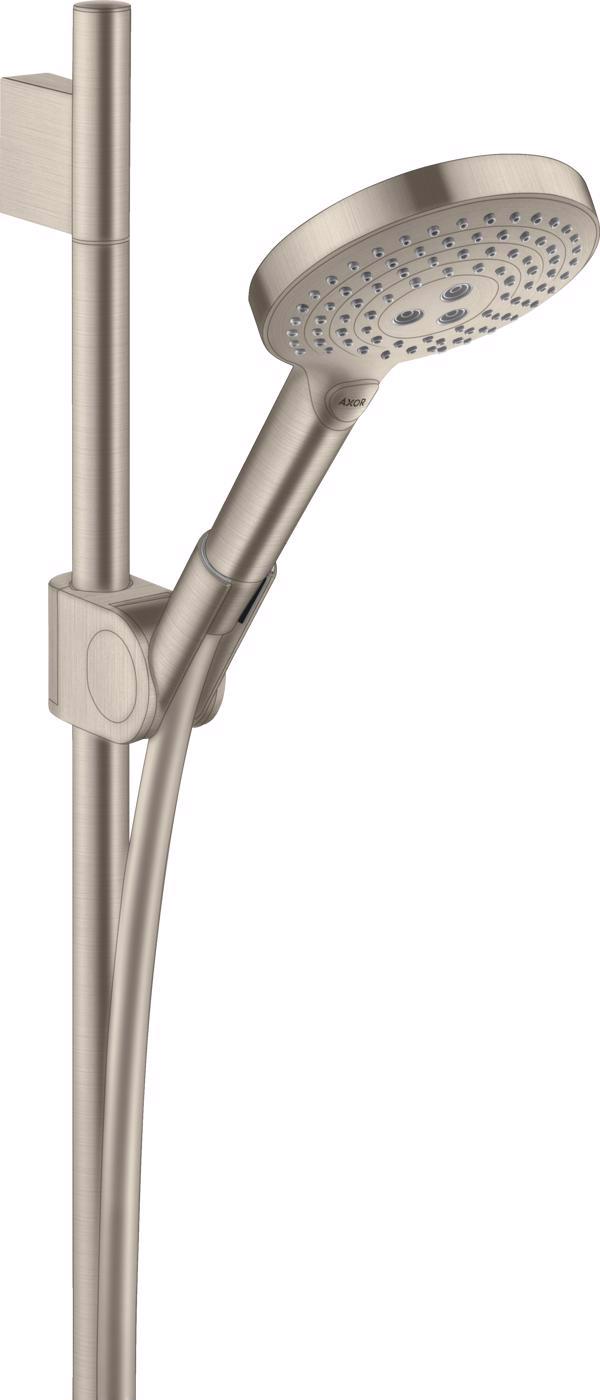 SET DUS AXOR MASSAUD BARA DUS 0.90 M, FURTUN DUS 1.60 M SI PARA DE DUS 120, 3 JETURI, BRUSHED NICKEL - imagine 1