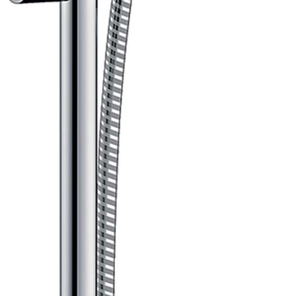 SET DUS CROMETTA 100 1 JET, BARA 65 CM ALB-CROM