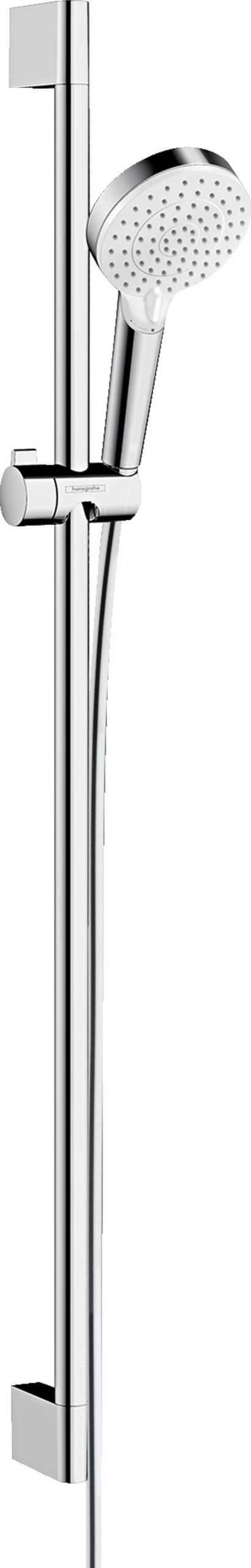 SET DUS CROMETTA VARIO, BARA 90 CM, ALB-CROM - imagine 1