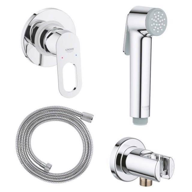 SET DUS IGIENIC TRIGGER SPRAY CU BATERIE INCASTRATA BAU EDGE,  FURTUN 1.25 SI SUPORT - imagine 1