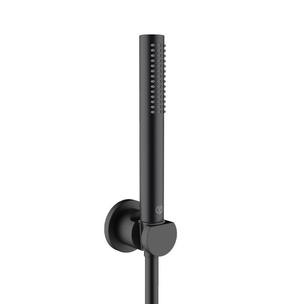 SET DUS KLUDI NOVA FONTE PURISTIC, CU PORTER NEGRU MAT
