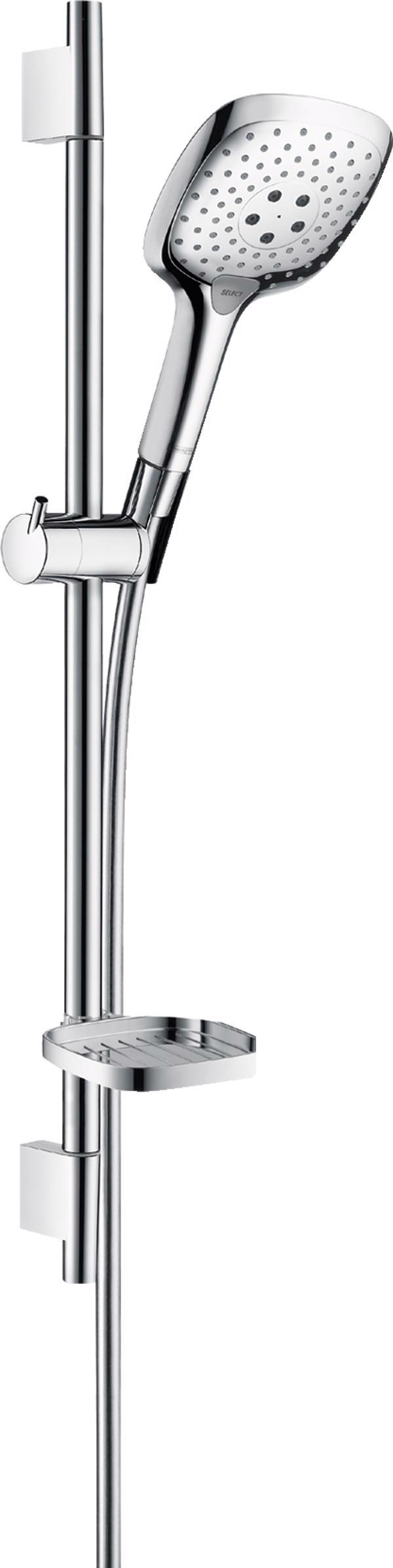 SET DUS RAINDANCE SELECT E 150 , 3 JETURI, CU BARA 65CM SI SAPUNIERA, CROM - imagine 1