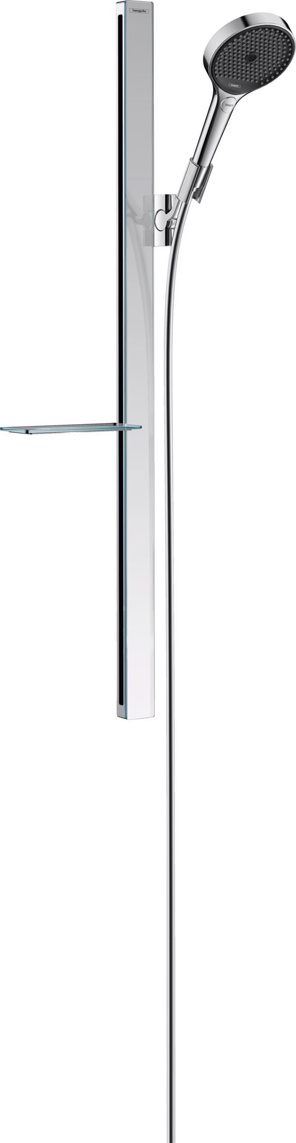 SET DUS RAINFINITY 130, 3 JETURI, CU BARA DUS 90CM SI SAPUNIERA, CROM - imagine 1