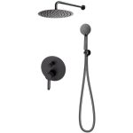 SET INCASTRAT DUS IGIENIC ZAFFIRO, BATERIE INCASTRATA 1 IESIRE, PARA DUS START-STOP, FURTUN SI RACORD CU SUPORT PENTRU PARA DUS, NEGRU