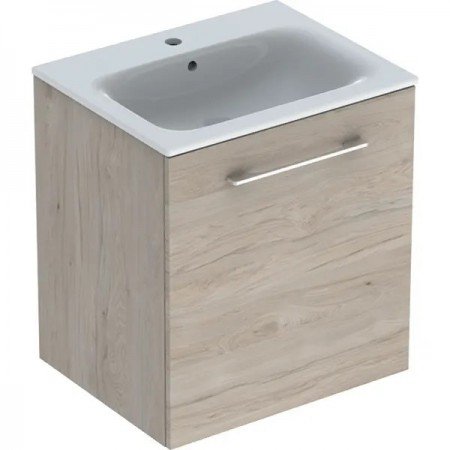 SET LAVOAR CU MARGINE INGUSTA SI MOBILIER SELNOVA SQUARE CU O USA 60 NUC AMERICAN HICKORY DESCHIS - imagine 1