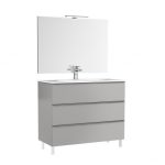 SET MOBILIER SHONA 100X46X56.5 GALET MAT,3 SERTARE,CU LAVOAR KLEA,OGLINDA SI SPOT