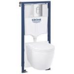 SET RAPID SL 5 IN 1 VAS WC BAU CERAMIC DESIGN SOFT CLOSE, ARENA COSMO CROM, SURUBURI SI IZOLATIE FONICA