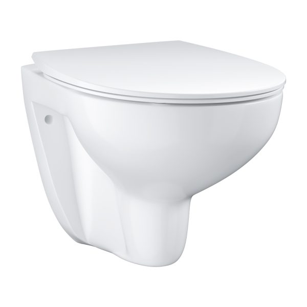 SET VAS WC BAU CERAMIC SUSPENDAT RIMLESS CU CAPAC SLIM SOFT-CLOSE