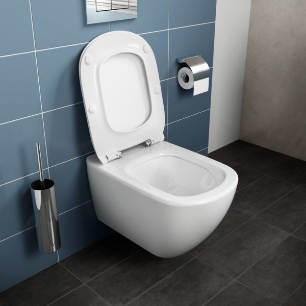 SET VAS WC TESI SUSPENDAT AQUABLADE CU CAPAC SOFT CLOSE SUBTIRE