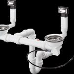 SIFON SI VENTIL AUTOMAT D15-11 PENTRU CHIUVETA BUCATARIE 2 CUVE, INOX