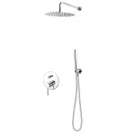SISTEM DUS 6 IN 1 FLUSSO, BATERIE INCASTRATA 2 IESIRI, CAP DUS FIX, BRAT, PARA, FURTUN SI RACORD PENTRU BATERIE INCASTRATA, CROM