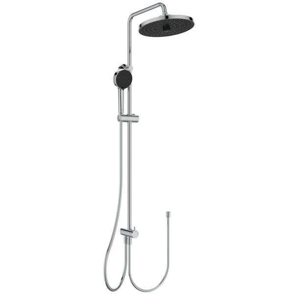 SISTEM DUS CERAFLOW 25+, CAP DUS 260 MM 2 JETURI, FURTUN 1750MM SI PARA 100MM 2 JETURI, FURTUN CONECTOR 800 MM, CROM (SE POATE CONECTA LA ORICE BATERIE DE DUS )