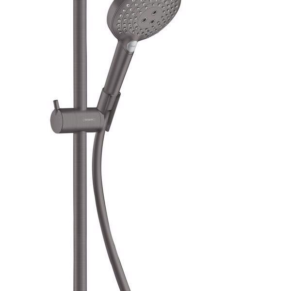 SISTEM DUS CROMA SELECT S 280 1 JET ECOSMART CU TERMOSTAT SI PARA 120 3 JET, BRUSHED BLACK CHROME